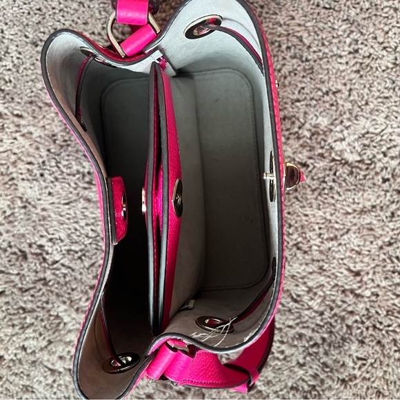 Kate Spade Vibrant Pink Shoulder Bucket Bag - Picture 5 of 6